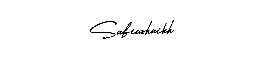 This is the best signature style for the Safiashaikh name. Also you like these signature font (AmerikaSignatureDemo-Regular). Mix name signature. Safiashaikh signature style 3 images and pictures png