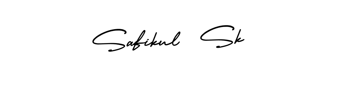 Safikul  Sk stylish signature style. Best Handwritten Sign (AmerikaSignatureDemo-Regular) for my name. Handwritten Signature Collection Ideas for my name Safikul  Sk. Safikul  Sk signature style 3 images and pictures png