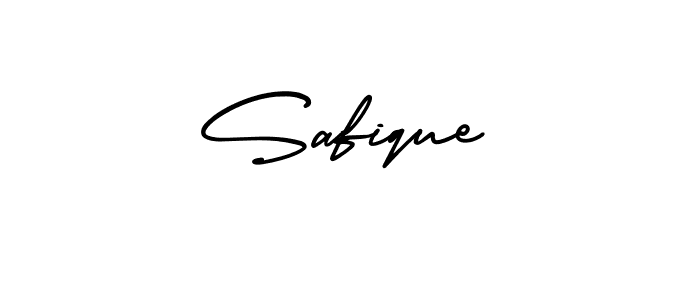 The best way (AmerikaSignatureDemo-Regular) to make a short signature is to pick only two or three words in your name. The name Safique include a total of six letters. For converting this name. Safique signature style 3 images and pictures png