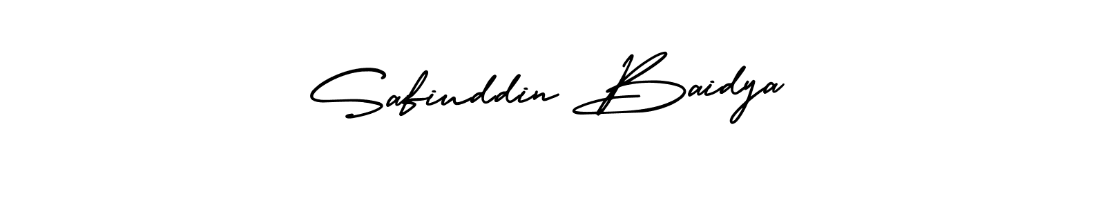 It looks lik you need a new signature style for name Safiuddin Baidya. Design unique handwritten (AmerikaSignatureDemo-Regular) signature with our free signature maker in just a few clicks. Safiuddin Baidya signature style 3 images and pictures png