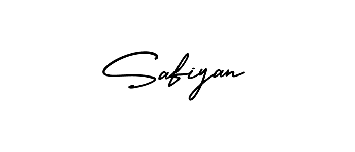 You should practise on your own different ways (AmerikaSignatureDemo-Regular) to write your name (Safiyan) in signature. don't let someone else do it for you. Safiyan signature style 3 images and pictures png