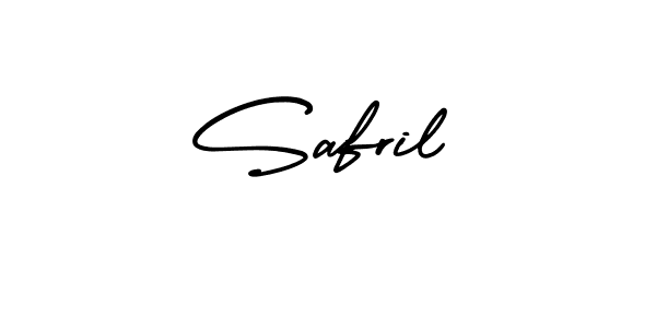 Use a signature maker to create a handwritten signature online. With this signature software, you can design (AmerikaSignatureDemo-Regular) your own signature for name Safril. Safril signature style 3 images and pictures png