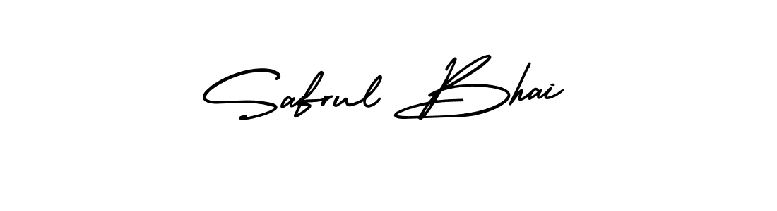 Use a signature maker to create a handwritten signature online. With this signature software, you can design (AmerikaSignatureDemo-Regular) your own signature for name Safrul Bhai. Safrul Bhai signature style 3 images and pictures png