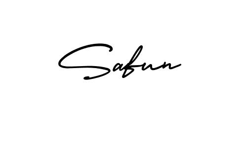 Use a signature maker to create a handwritten signature online. With this signature software, you can design (AmerikaSignatureDemo-Regular) your own signature for name Safun. Safun signature style 3 images and pictures png