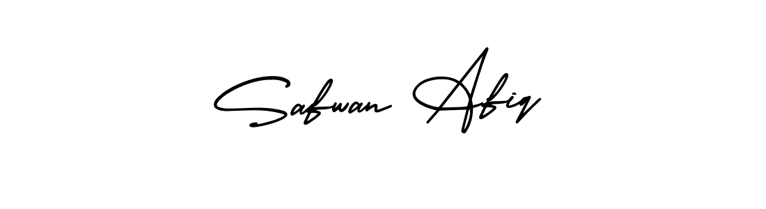 The best way (AmerikaSignatureDemo-Regular) to make a short signature is to pick only two or three words in your name. The name Safwan Afiq include a total of six letters. For converting this name. Safwan Afiq signature style 3 images and pictures png