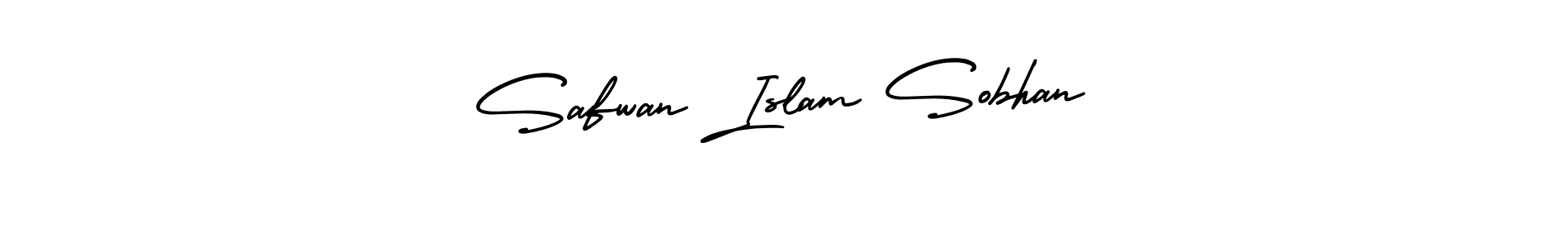 How to make Safwan Islam Sobhan name signature. Use AmerikaSignatureDemo-Regular style for creating short signs online. This is the latest handwritten sign. Safwan Islam Sobhan signature style 3 images and pictures png
