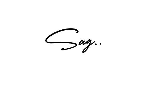 The best way (AmerikaSignatureDemo-Regular) to make a short signature is to pick only two or three words in your name. The name Sag.. include a total of six letters. For converting this name. Sag.. signature style 3 images and pictures png