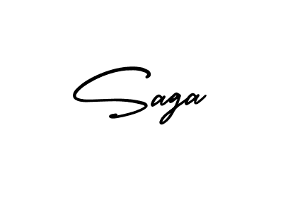 The best way (AmerikaSignatureDemo-Regular) to make a short signature is to pick only two or three words in your name. The name Saga include a total of six letters. For converting this name. Saga signature style 3 images and pictures png