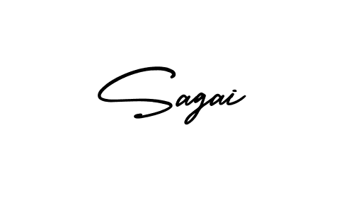 You should practise on your own different ways (AmerikaSignatureDemo-Regular) to write your name (Sagai) in signature. don't let someone else do it for you. Sagai signature style 3 images and pictures png