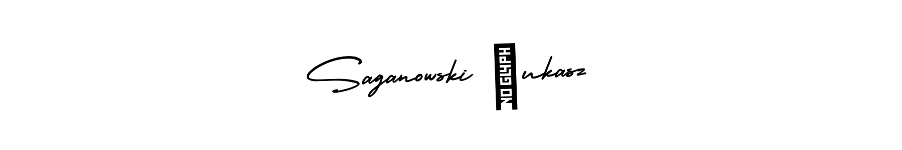 Design your own signature with our free online signature maker. With this signature software, you can create a handwritten (AmerikaSignatureDemo-Regular) signature for name Saganowski Łukasz. Saganowski Łukasz signature style 3 images and pictures png
