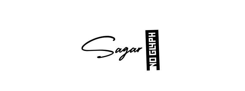 Similarly AmerikaSignatureDemo-Regular is the best handwritten signature design. Signature creator online .You can use it as an online autograph creator for name Sagar♡. Sagar♡ signature style 3 images and pictures png