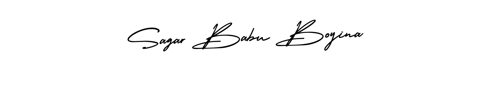 Make a beautiful signature design for name Sagar Babu Boyina. With this signature (AmerikaSignatureDemo-Regular) style, you can create a handwritten signature for free. Sagar Babu Boyina signature style 3 images and pictures png