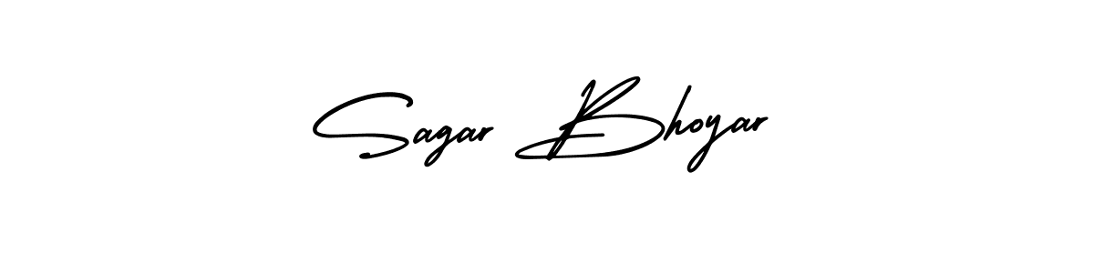 Similarly AmerikaSignatureDemo-Regular is the best handwritten signature design. Signature creator online .You can use it as an online autograph creator for name Sagar Bhoyar. Sagar Bhoyar signature style 3 images and pictures png