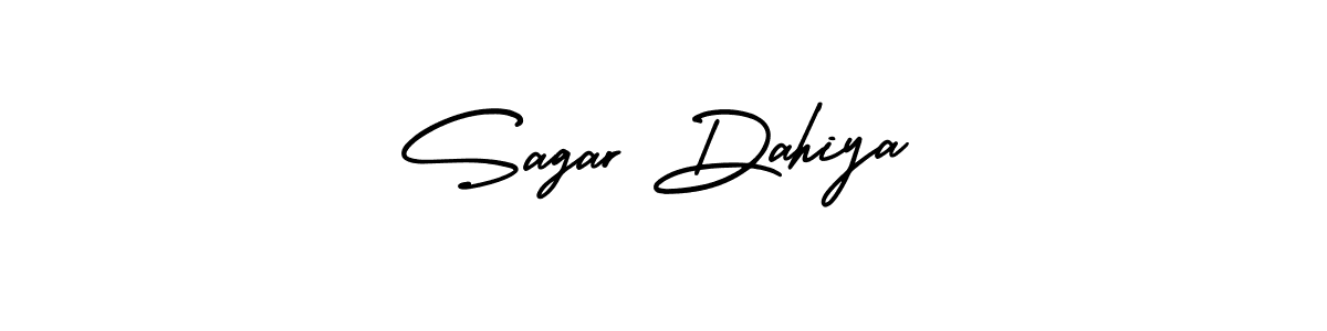 How to make Sagar Dahiya name signature. Use AmerikaSignatureDemo-Regular style for creating short signs online. This is the latest handwritten sign. Sagar Dahiya signature style 3 images and pictures png