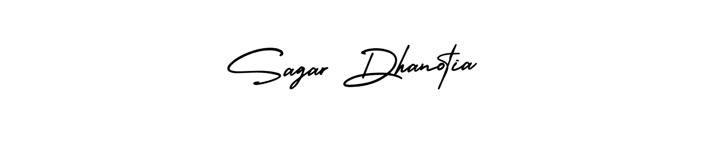 Make a short Sagar Dhanotia signature style. Manage your documents anywhere anytime using AmerikaSignatureDemo-Regular. Create and add eSignatures, submit forms, share and send files easily. Sagar Dhanotia signature style 3 images and pictures png