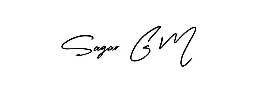 if you are searching for the best signature style for your name Sagar G M. so please give up your signature search. here we have designed multiple signature styles  using AmerikaSignatureDemo-Regular. Sagar G M signature style 3 images and pictures png