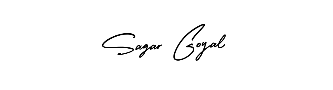 This is the best signature style for the Sagar Goyal name. Also you like these signature font (AmerikaSignatureDemo-Regular). Mix name signature. Sagar Goyal signature style 3 images and pictures png