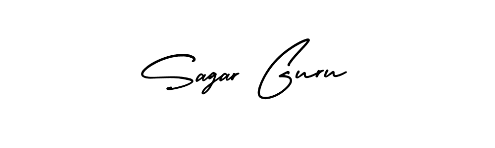 Use a signature maker to create a handwritten signature online. With this signature software, you can design (AmerikaSignatureDemo-Regular) your own signature for name Sagar Guru. Sagar Guru signature style 3 images and pictures png