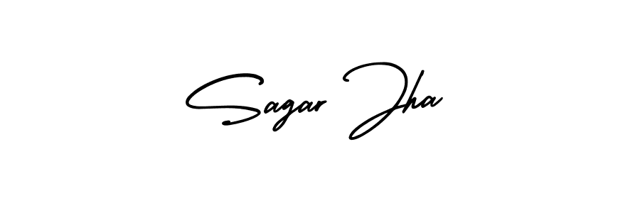 if you are searching for the best signature style for your name Sagar Jha. so please give up your signature search. here we have designed multiple signature styles  using AmerikaSignatureDemo-Regular. Sagar Jha signature style 3 images and pictures png