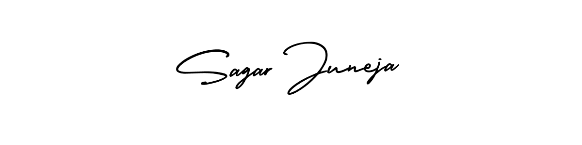 How to make Sagar Juneja signature? AmerikaSignatureDemo-Regular is a professional autograph style. Create handwritten signature for Sagar Juneja name. Sagar Juneja signature style 3 images and pictures png