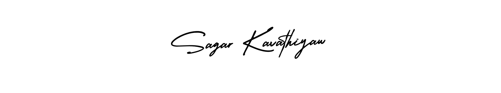 The best way (AmerikaSignatureDemo-Regular) to make a short signature is to pick only two or three words in your name. The name Sagar Kavathiyaw include a total of six letters. For converting this name. Sagar Kavathiyaw signature style 3 images and pictures png