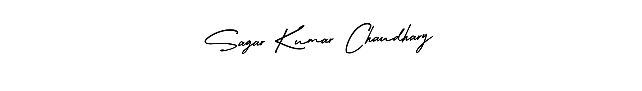 How to make Sagar Kumar Chaudhary name signature. Use AmerikaSignatureDemo-Regular style for creating short signs online. This is the latest handwritten sign. Sagar Kumar Chaudhary signature style 3 images and pictures png