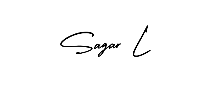 Create a beautiful signature design for name Sagar L. With this signature (AmerikaSignatureDemo-Regular) fonts, you can make a handwritten signature for free. Sagar L signature style 3 images and pictures png