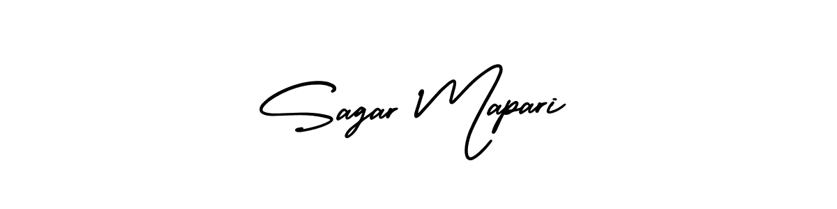How to make Sagar Mapari name signature. Use AmerikaSignatureDemo-Regular style for creating short signs online. This is the latest handwritten sign. Sagar Mapari signature style 3 images and pictures png