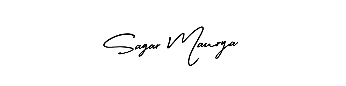 Use a signature maker to create a handwritten signature online. With this signature software, you can design (AmerikaSignatureDemo-Regular) your own signature for name Sagar Maurya. Sagar Maurya signature style 3 images and pictures png