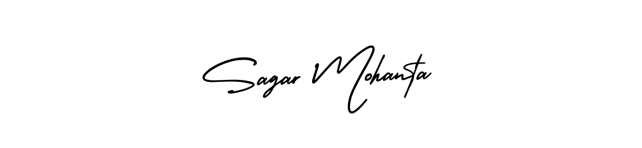 This is the best signature style for the Sagar Mohanta name. Also you like these signature font (AmerikaSignatureDemo-Regular). Mix name signature. Sagar Mohanta signature style 3 images and pictures png