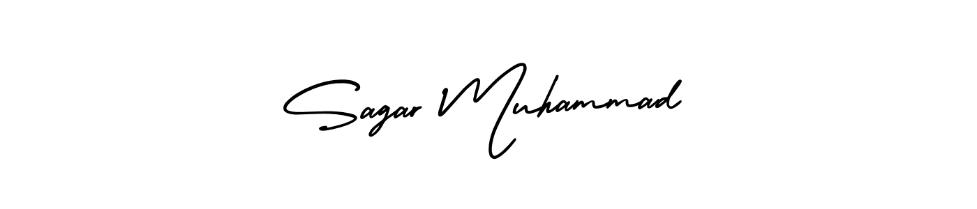Make a beautiful signature design for name Sagar Muhammad. With this signature (AmerikaSignatureDemo-Regular) style, you can create a handwritten signature for free. Sagar Muhammad signature style 3 images and pictures png