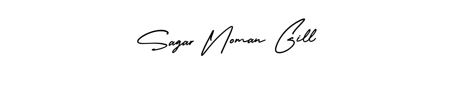 This is the best signature style for the Sagar Noman Gill name. Also you like these signature font (AmerikaSignatureDemo-Regular). Mix name signature. Sagar Noman Gill signature style 3 images and pictures png