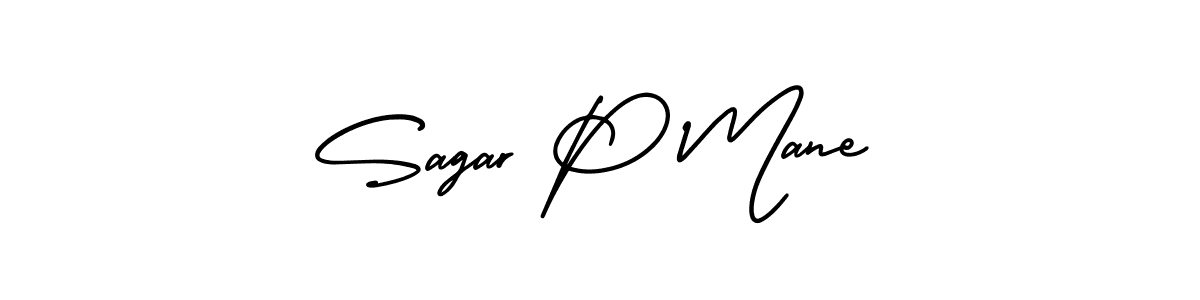 Use a signature maker to create a handwritten signature online. With this signature software, you can design (AmerikaSignatureDemo-Regular) your own signature for name Sagar P Mane. Sagar P Mane signature style 3 images and pictures png