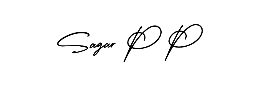 Best and Professional Signature Style for Sagar P P. AmerikaSignatureDemo-Regular Best Signature Style Collection. Sagar P P signature style 3 images and pictures png