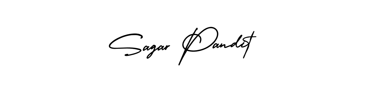 It looks lik you need a new signature style for name Sagar Pandit. Design unique handwritten (AmerikaSignatureDemo-Regular) signature with our free signature maker in just a few clicks. Sagar Pandit signature style 3 images and pictures png