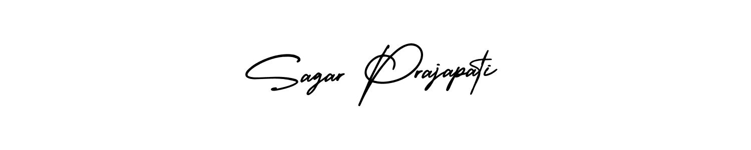 Sagar Prajapati stylish signature style. Best Handwritten Sign (AmerikaSignatureDemo-Regular) for my name. Handwritten Signature Collection Ideas for my name Sagar Prajapati. Sagar Prajapati signature style 3 images and pictures png