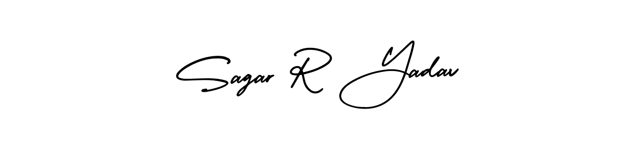 Use a signature maker to create a handwritten signature online. With this signature software, you can design (AmerikaSignatureDemo-Regular) your own signature for name Sagar R Yadav. Sagar R Yadav signature style 3 images and pictures png