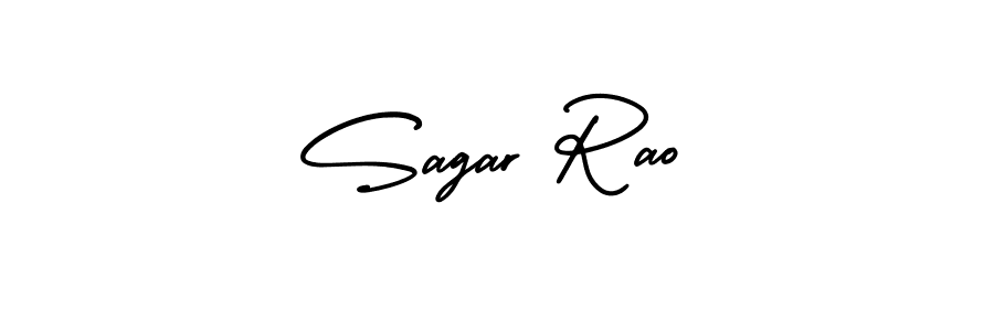 This is the best signature style for the Sagar Rao name. Also you like these signature font (AmerikaSignatureDemo-Regular). Mix name signature. Sagar Rao signature style 3 images and pictures png