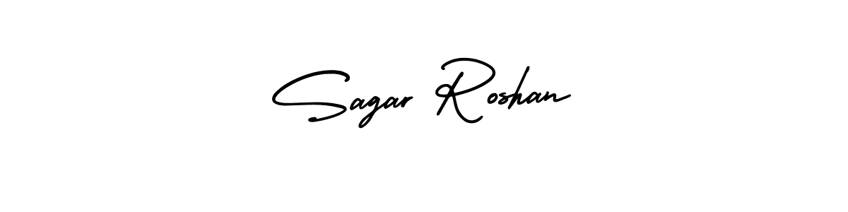 It looks lik you need a new signature style for name Sagar Roshan. Design unique handwritten (AmerikaSignatureDemo-Regular) signature with our free signature maker in just a few clicks. Sagar Roshan signature style 3 images and pictures png