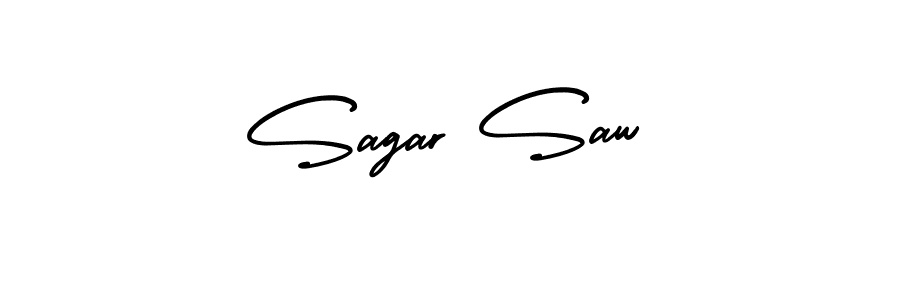 Sagar Saw stylish signature style. Best Handwritten Sign (AmerikaSignatureDemo-Regular) for my name. Handwritten Signature Collection Ideas for my name Sagar Saw. Sagar Saw signature style 3 images and pictures png