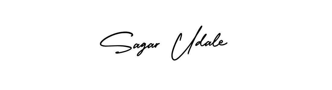 How to make Sagar Udale signature? AmerikaSignatureDemo-Regular is a professional autograph style. Create handwritten signature for Sagar Udale name. Sagar Udale signature style 3 images and pictures png