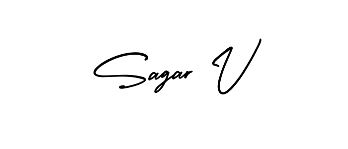 Best and Professional Signature Style for Sagar V. AmerikaSignatureDemo-Regular Best Signature Style Collection. Sagar V signature style 3 images and pictures png