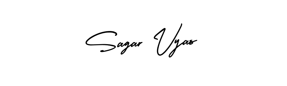 Make a beautiful signature design for name Sagar Vyas. With this signature (AmerikaSignatureDemo-Regular) style, you can create a handwritten signature for free. Sagar Vyas signature style 3 images and pictures png