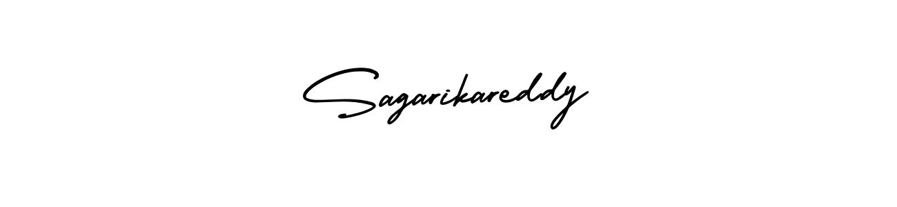 How to make Sagarikareddy name signature. Use AmerikaSignatureDemo-Regular style for creating short signs online. This is the latest handwritten sign. Sagarikareddy signature style 3 images and pictures png