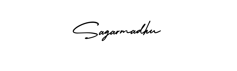 Sagarmadhu stylish signature style. Best Handwritten Sign (AmerikaSignatureDemo-Regular) for my name. Handwritten Signature Collection Ideas for my name Sagarmadhu. Sagarmadhu signature style 3 images and pictures png