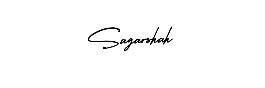 This is the best signature style for the Sagarshah name. Also you like these signature font (AmerikaSignatureDemo-Regular). Mix name signature. Sagarshah signature style 3 images and pictures png