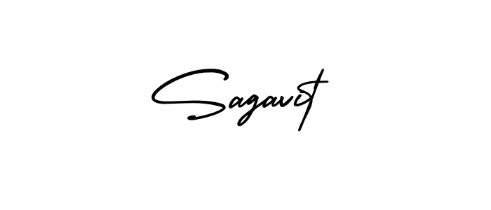 How to make Sagavit name signature. Use AmerikaSignatureDemo-Regular style for creating short signs online. This is the latest handwritten sign. Sagavit signature style 3 images and pictures png