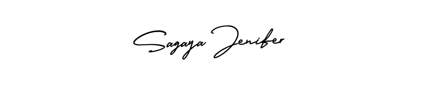 if you are searching for the best signature style for your name Sagaya Jenifer. so please give up your signature search. here we have designed multiple signature styles  using AmerikaSignatureDemo-Regular. Sagaya Jenifer signature style 3 images and pictures png