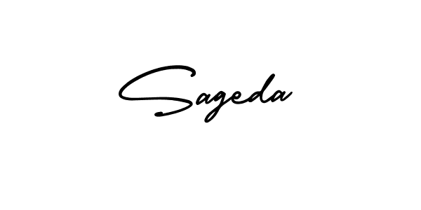 AmerikaSignatureDemo-Regular is a professional signature style that is perfect for those who want to add a touch of class to their signature. It is also a great choice for those who want to make their signature more unique. Get Sageda name to fancy signature for free. Sageda signature style 3 images and pictures png