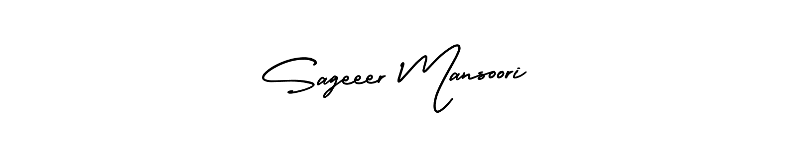 Use a signature maker to create a handwritten signature online. With this signature software, you can design (AmerikaSignatureDemo-Regular) your own signature for name Sageeer Mansoori. Sageeer Mansoori signature style 3 images and pictures png